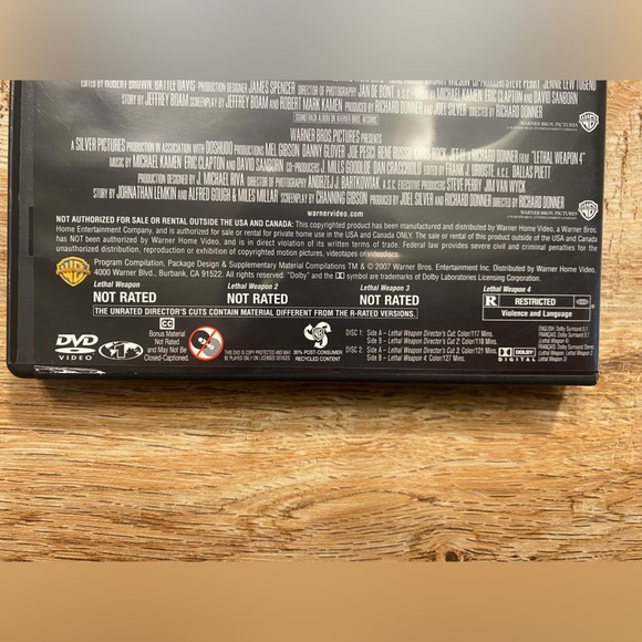 All 4 Lethal Weapon Lot DVDs - Picture 3 of 3